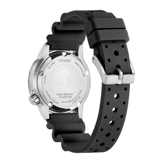 Citizen Diver’s Eco Drive ∅36,5 mm - 20 ATM, Esfera negra, correa de caucho
