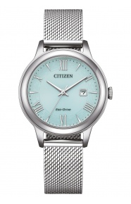 Citizen Lady Dress ∅31 mm - 10 ATM, Esfera azul, brazalete de acero mesh