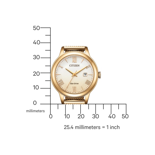 Citizen Lady Dress ∅31 mm - 10 ATM, Esfera blanca, brazalete de acero mesh