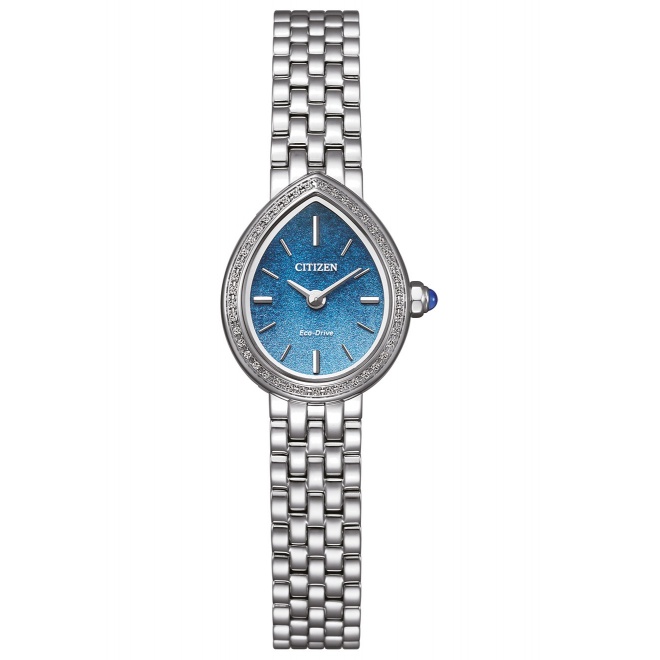 Citizen Lady Diamonds Limited Edition ∅19,7 mm - 5 ATM, Esfera azul, brazalete de acero