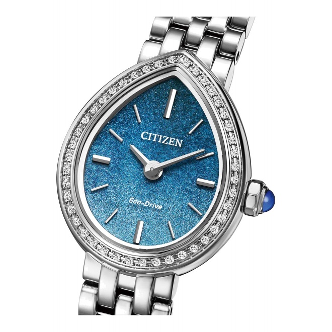 Citizen Lady Diamonds Limited Edition ∅19,7 mm - 5 ATM, Esfera azul, brazalete de acero