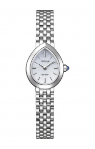 Citizen Lady ∅19,7 mm - 5 ATM, Esfera plateada, brazalete de acero