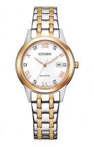 Citizen Lady ∅29,5 mm - 3 ATM, Esfera plateada, brazalete de acero