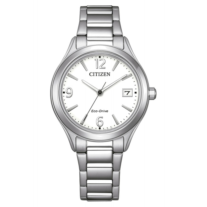 Citizen Lady Sporty ∅33,5 mm - 5 ATM, Esfera blanca, brazalete de acero