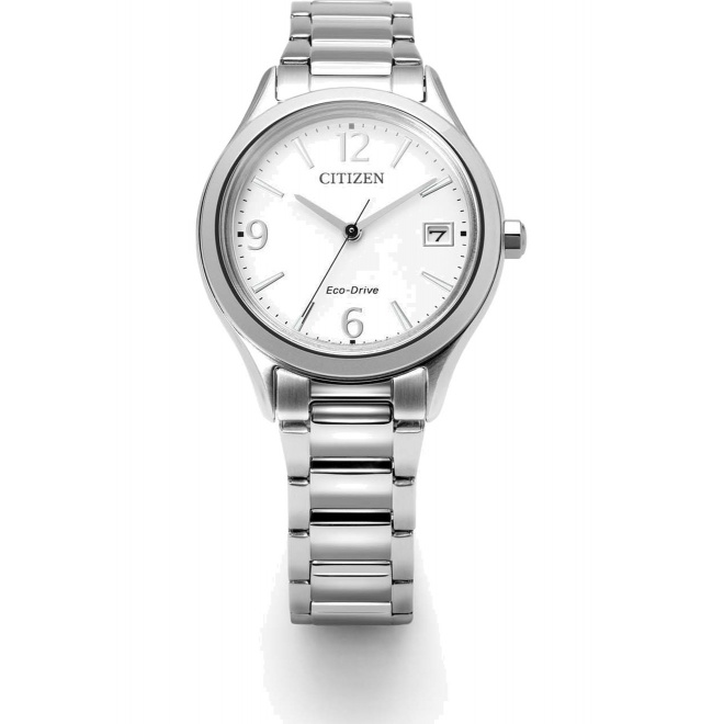 Citizen Lady Sporty ∅33,5 mm - 5 ATM, Esfera blanca, brazalete de acero