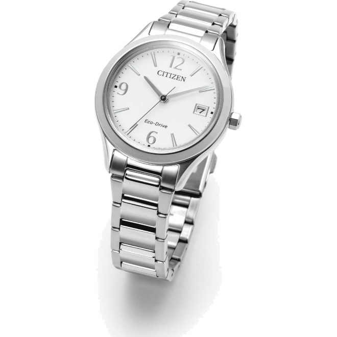 Citizen Lady Sporty ∅33,5 mm - 5 ATM, Esfera blanca, brazalete de acero