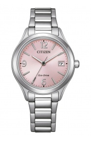 Citizen Lady Sporty ∅33,5 mm - 5 ATM, Esfera rosa, brazalete de acero