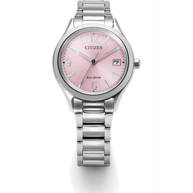Citizen Lady Sporty ∅33,5 mm - 5 ATM, Esfera rosa, brazalete de acero