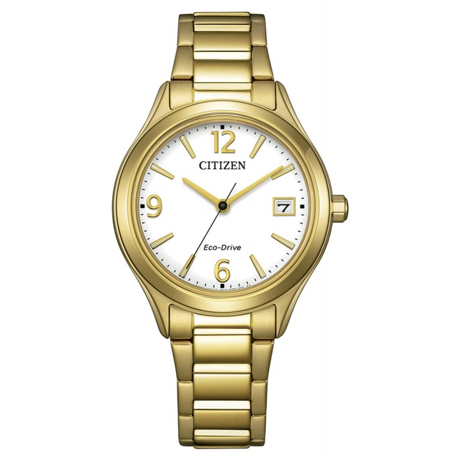 Citizen Lady Sporty ∅33,5 mm - 5 ATM, Esfera blanca, brazalete de acero