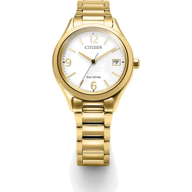 Citizen Lady Sporty ∅33,5 mm - 5 ATM, Esfera blanca, brazalete de acero