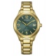 Citizen Lady Sporty ∅33,5 mm - 5 ATM, Esfera verde, brazalete de acero