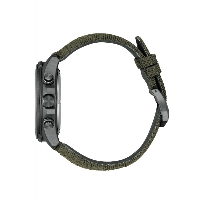 Citizen Eco Drive Land ∅43,5 mm - 20 ATM, Esfera verde, correa de nylon