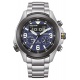 Citizen Eco Drive Land ∅43,5 mm - 20 ATM, Esfera azul, brazalete de acero