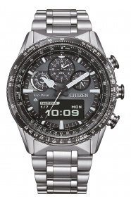 Citizen Skyhawk U830 ∅43 mm - 20 ATM, Esfera gris, brazalete de acero sólido