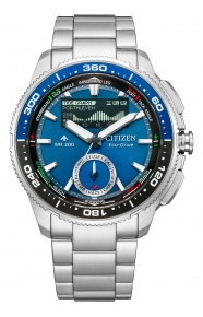 Citizen Wave Tracker ∅42,4 mm - 20 ATM, Esfera azul, brazalete de acero