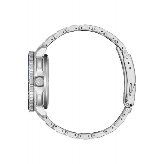 Citizen Wave Tracker ∅42,4 mm - 20 ATM, Esfera azul, brazalete de acero