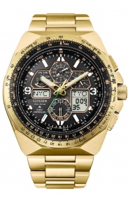 Citizen Skyhawk Eco Drive 50 aniversario Limited Edition - 20 ATM, brazalete de acero gold