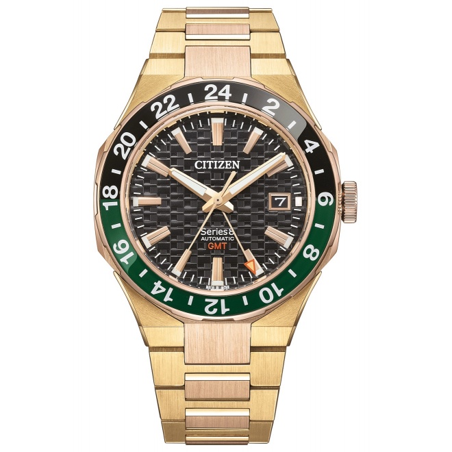 Citizen Series8 ∅41 mm - 10 ATM, Esfera negra, brazalete de acero integrado
