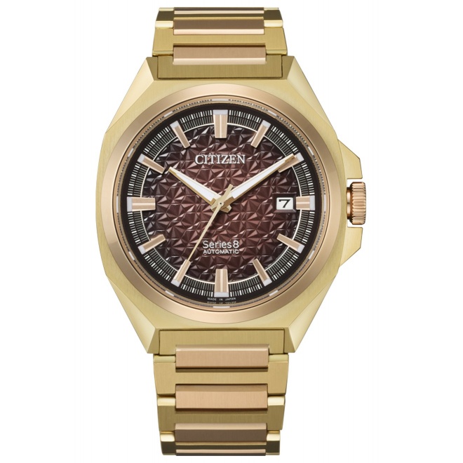 Citizen Series8 Limited Edition - 10 ATM, brazalete de acero sólido gold