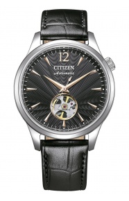 Citizen Mecha Open Heart ∅38 mm - 5 ATM, Esfera negra, correa de piel