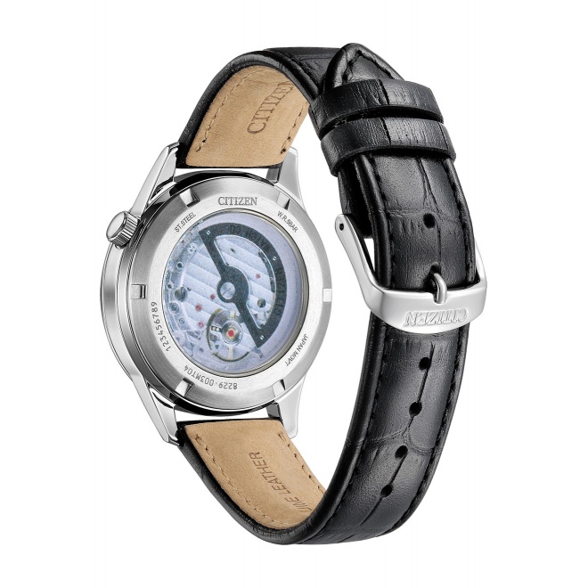 Citizen Mecha Open Heart ∅38 mm - 5 ATM, Esfera negra, correa de piel