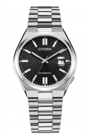Citizen Tsuyosa ∅40 mm - 5 ATM, Esfera negra, brazalete de acero sólido