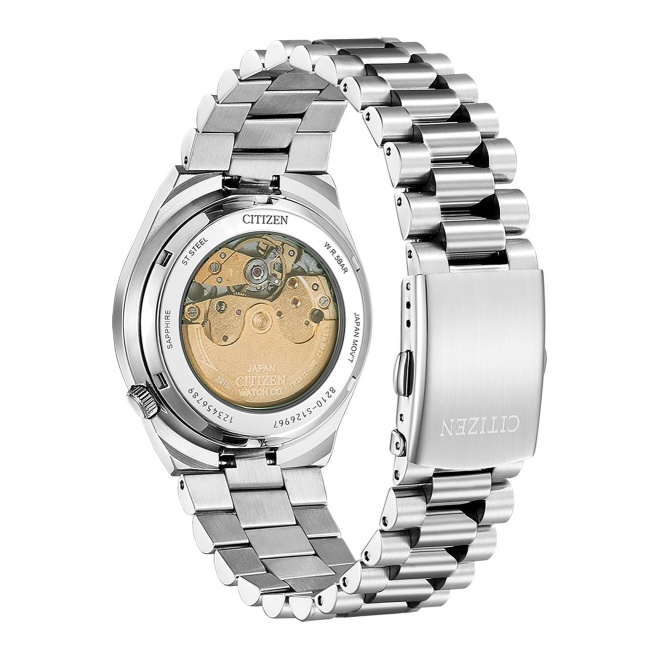 Citizen Tsuyosa ∅40 mm - 5 ATM, Esfera negra, brazalete de acero sólido
