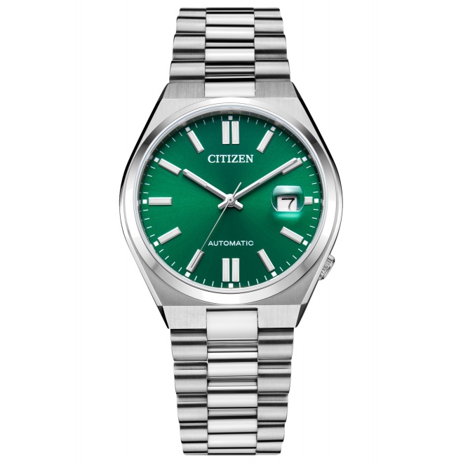 Citizen Tsuyosa ∅40 mm - 5 ATM, Esfera verde, brazalete de acero sólido