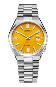 Citizen Tsuyosa ∅40 mm - 5 ATM, Esfera amarilla, brazalete de acero sólido