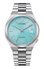 Citizen Tsuyosa ∅40 mm - 5 ATM, Esfera azul claro, brazalete de acero sólido