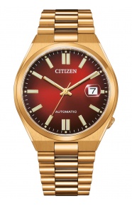Citizen Tsuyosa ∅40 mm - 5 ATM, Esfera roja, brazalete de acero sólido