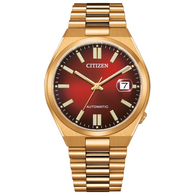 Citizen Tsuyosa ∅40 mm - 5 ATM, Esfera roja, brazalete de acero sólido