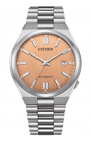 Citizen Tsuyosa ∅40 mm - 5 ATM, Esfera naranja, brazalete de acero sólido