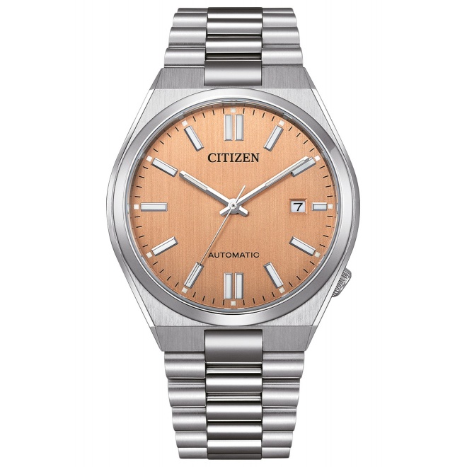 Citizen Tsuyosa ∅40 mm - 5 ATM, Esfera naranja, brazalete de acero sólido