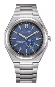 Citizen Super Titanium NJ0180 ∅40,5 mm - 10 ATM, Esfera azul, brazalete de super titanium
