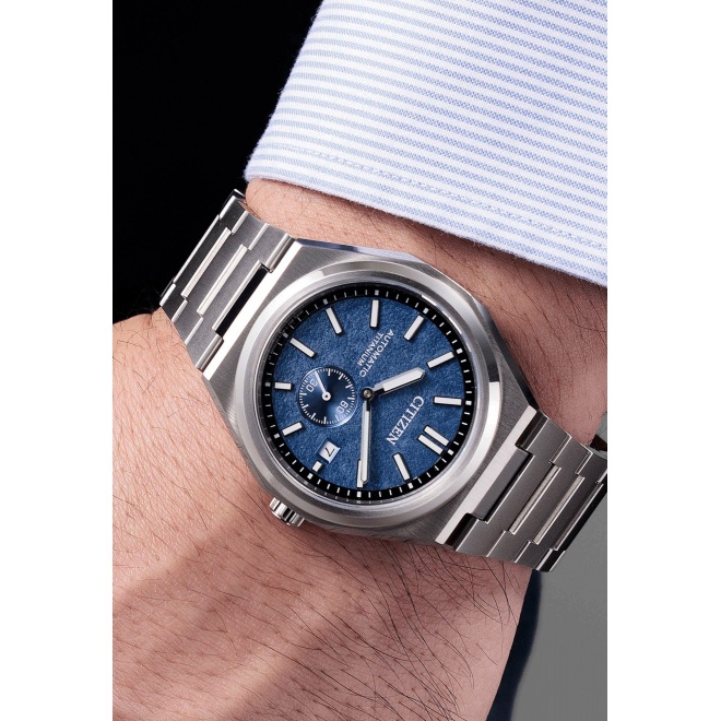 Citizen Super Titanium NJ0180 ∅40,5 mm - 10 ATM, Esfera azul, brazalete de super titanium