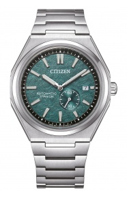 Citizen Super Titanium NJ0180 ∅40,5 mm - 10 ATM, Esfera verde, brazalete de super titanium