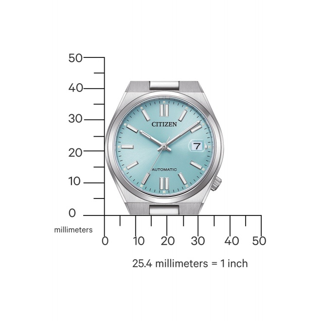 Citizen Tsuyosa ∅37 mm - 5 ATM, Esfera azul claro, brazalete de acero sólido