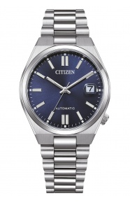 Citizen Tsuyosa ∅37 mm - 5 ATM, Esfera gris azulado, brazalete de acero sólido
