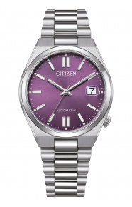 Citizen Tsuyosa ∅37 mm - 5 ATM, Esfera morada, brazalete de acero sólido