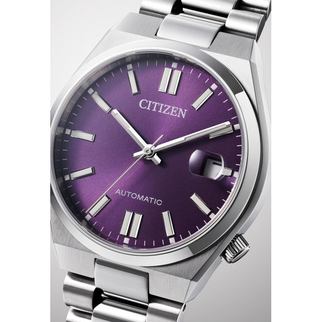 Citizen Tsuyosa ∅37 mm - 5 ATM, Esfera morada, brazalete de acero sólido
