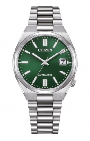 Citizen Tsuyosa ∅37 mm - 5 ATM, Esfera verde, brazalete de acero sólido