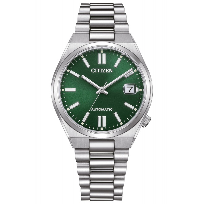 Citizen Tsuyosa ∅37 mm - 5 ATM, Esfera verde, brazalete de acero sólido