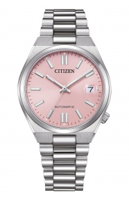 Citizen Tsuyosa ∅37 mm - 5 ATM, Esfera rosa, brazalete de acero sólido