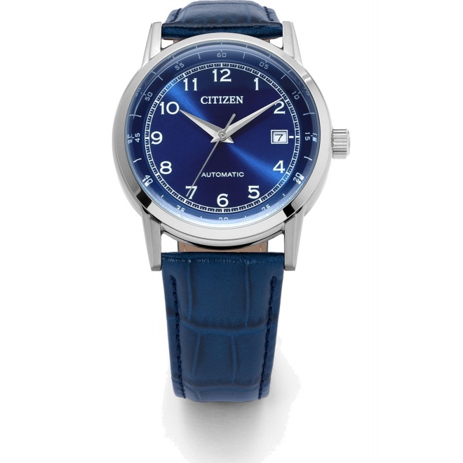 Citizen Automatic Classic ∅40 mm - 5 ATM, Esfera azul, correa de piel