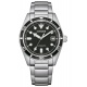 Citizen Automatic Unisex ∅38,5 mm - 10 ATM, Esfera negra, brazalete de acero