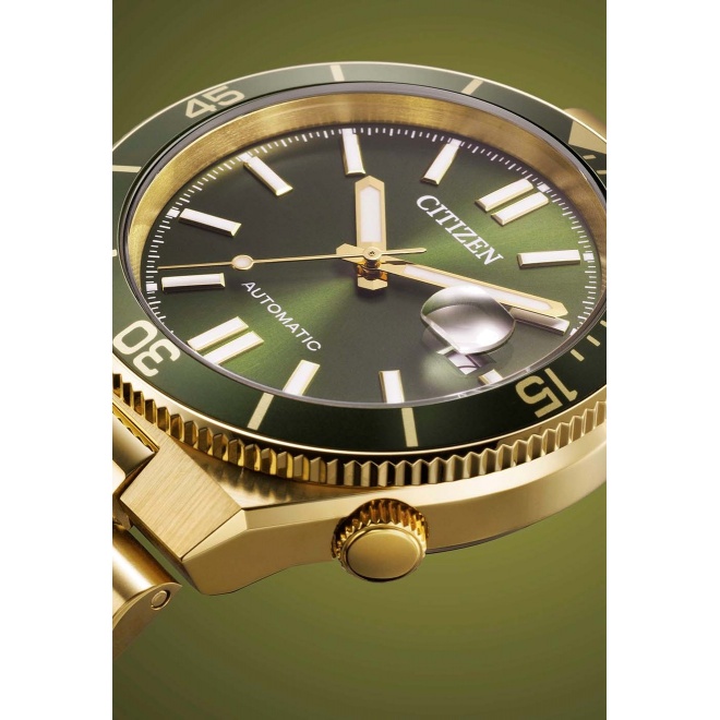 Citizen Tsuyosa Shore ∅40 mm - 10 ATM, Esfera caqui, brazalete de acero sólido