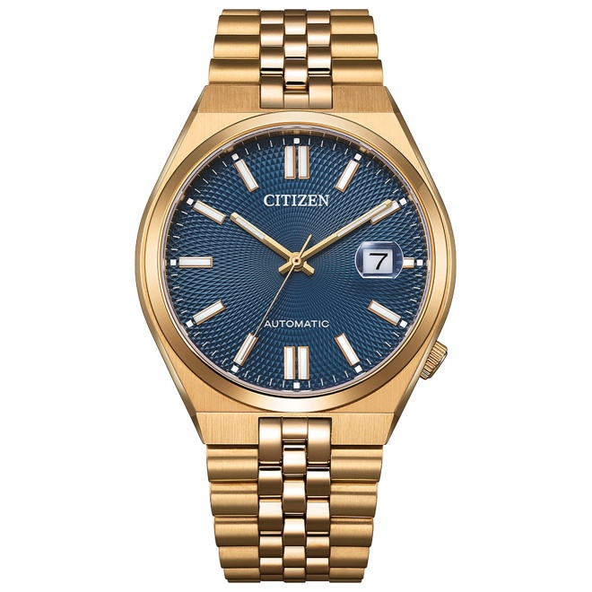 Citizen Tsuyosa 60 ∅40 mm - 5 ATM, Esfera azul, brazalete de acero sólido