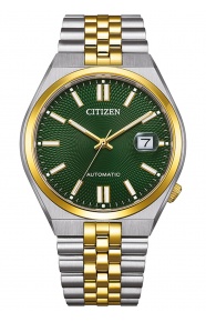 Citizen Tsuyosa 60 ∅40 mm - 5 ATM, Esfera verde, brazalete de acero sólido
