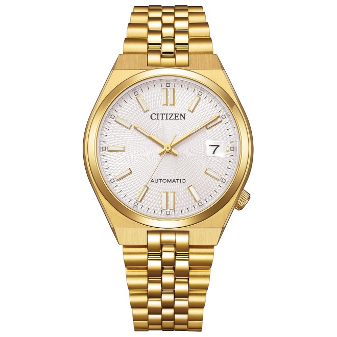 Citizen Tsuyosa 60 ( ∅37 mm - 5 ATM, Esfera plateada, brazalete de acero sólido